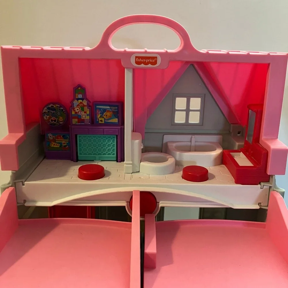 Fisher Price Little People 2017 Big Helpers Interactive Home Playset Pink *WORKS